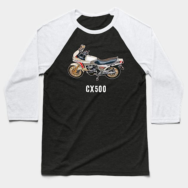 Honda CX500 Turbo Baseball T-Shirt by Suprise MF